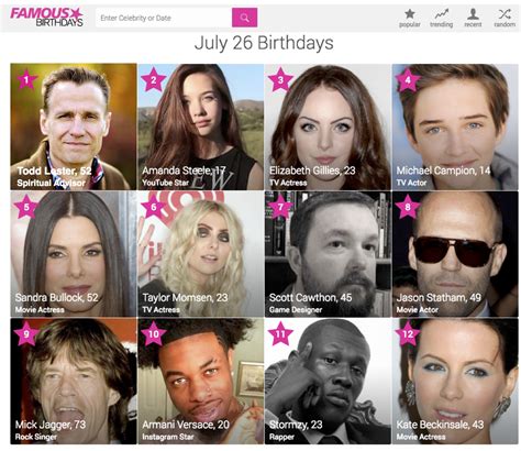 26th july famous birthdays|famous birthdays july 26 2022.